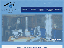 Tablet Screenshot of lindmaneyecare.com